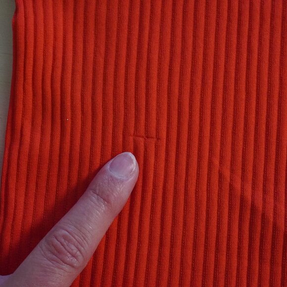 Athleta Ribbed Orange Red Racerback Tank - Picture 6 of 7